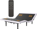 Queen Adjustable Bed Frame with Massage, Wireless Remote, Head Foot Incline, USB, Underbed Light - Heavy Duty