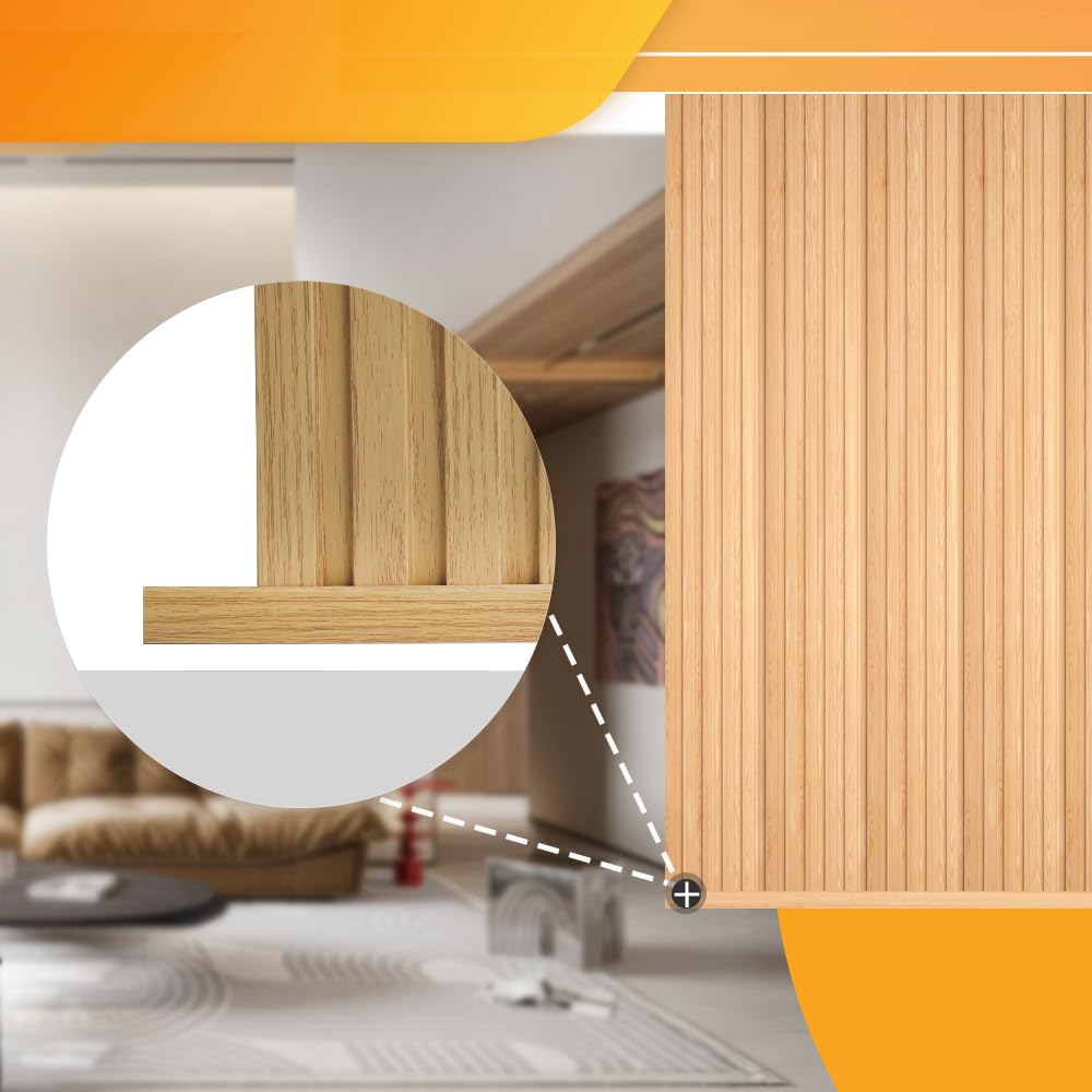 8-Pack 57 Inches, WPC Slat Wall Panel Trim,Corner Guard for Low Grille (Oak)