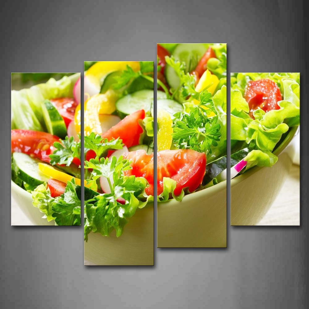 Salad Vegetable Wall Art Food Canvas Kitchen Painting The Picture Print On Canvas Food Pictures Decor Decoration Gift
