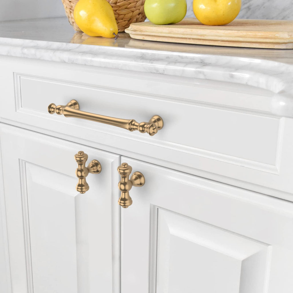 10 Pack Champagne Bronze Cabinet Pulls 5"