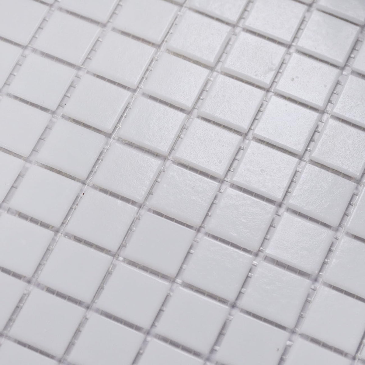 11.5 sq.ft White Glass Mosaic Tile , Pool, Kitchen Backsplash