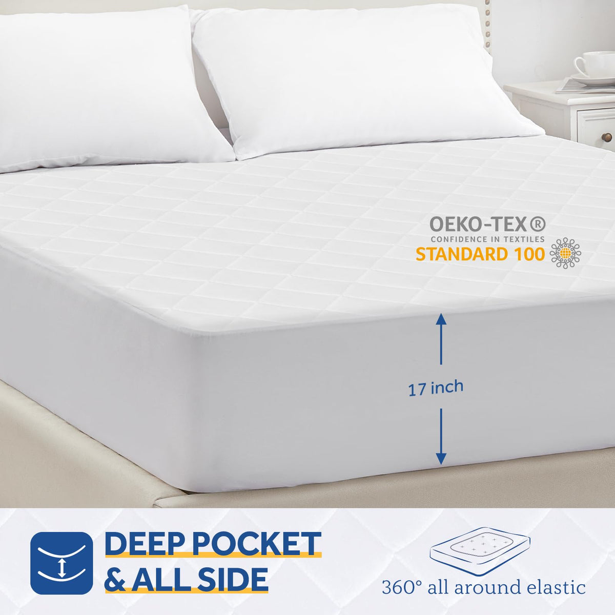 Heated Mattress Pad King Size Dual Control 10 Heat Levels, 78"x80"