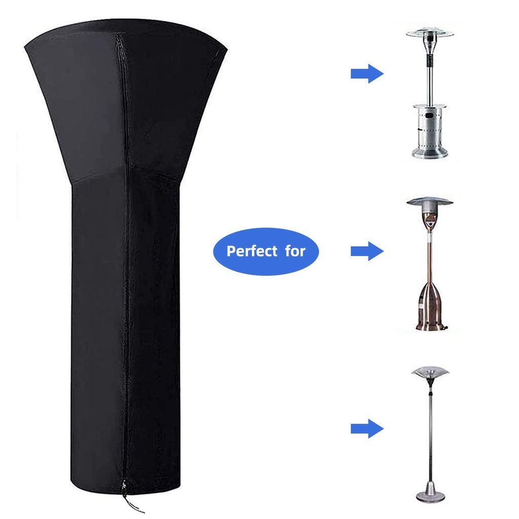 Patio Heater Cover, Waterproof with Zipper, Outdoor Propane Heater Cover for Any Season, Large Size: 89"H x