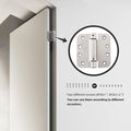 4 Inch Self Closing Door Hinges, 5/8 Inch Radius, Satin Nickel, 2 Pack
