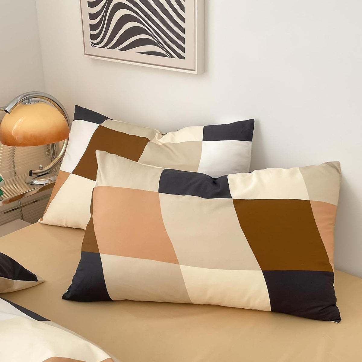 Checkerd Comforter Set Buffalo Plaid Bedding Set Men Women Modern Chic Grid Bed Blanket White Black Plaid