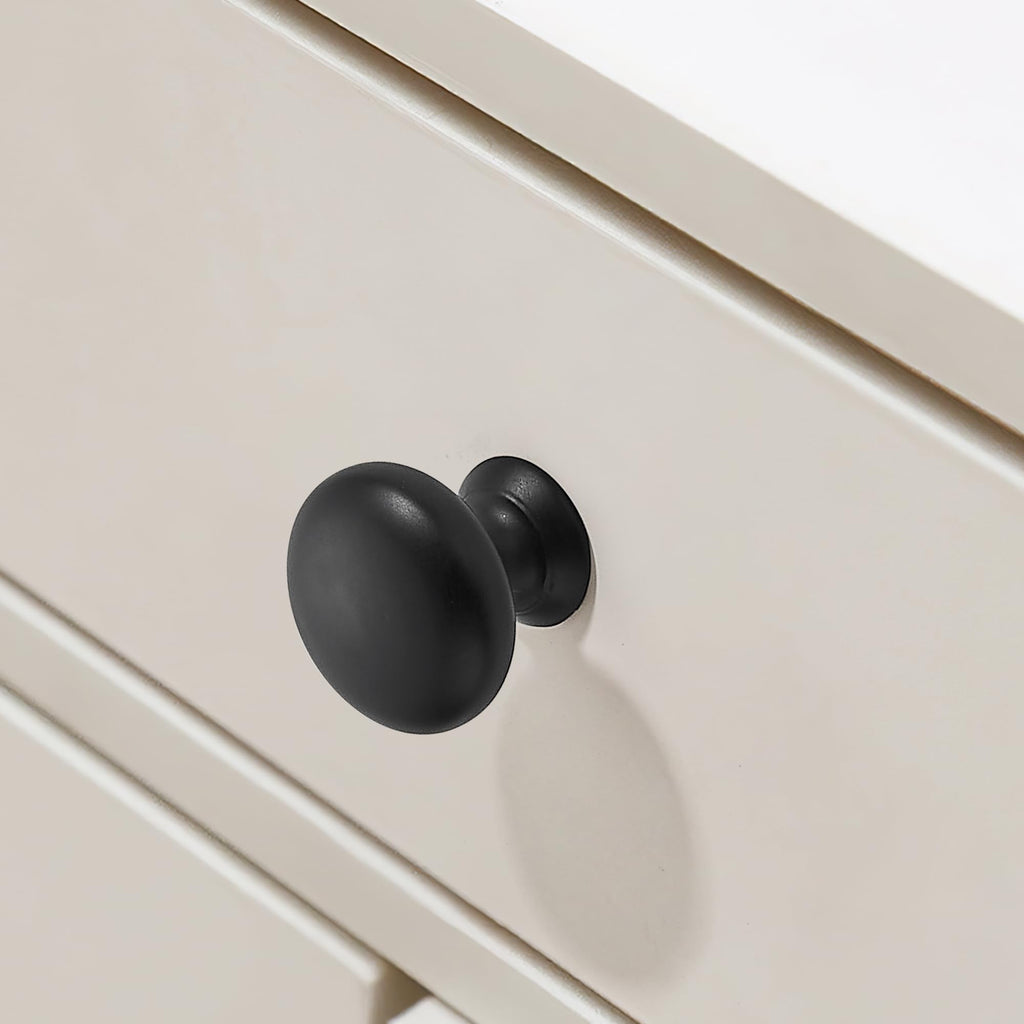10 Pack Cabinet Knob- Matte Blcak Furniture Hardware Handles Cabinets Bedroom Dresser Wardrobe Cabinet Pulls