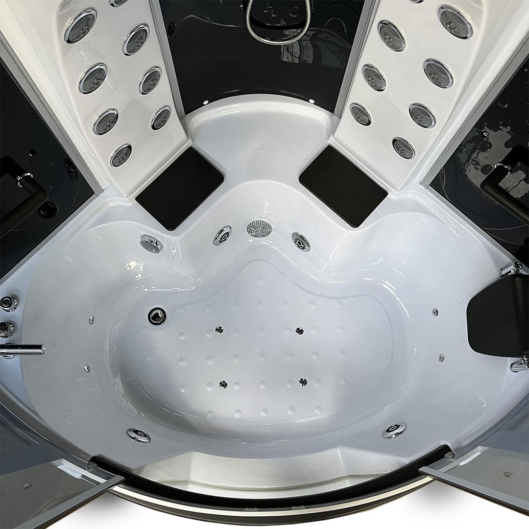Whirlpool Bathtub and Shower MONTECARLO 59.05" Hydrotherapy with Heater Hot Tub