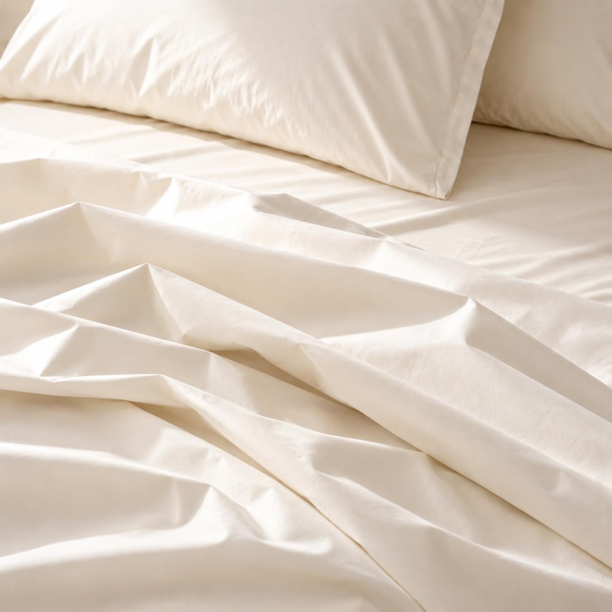 Certified 100% Organic Cotton Sheet Set - Premium Long-Staple Cotton Percale Weave, Cool & Breathable Luxury