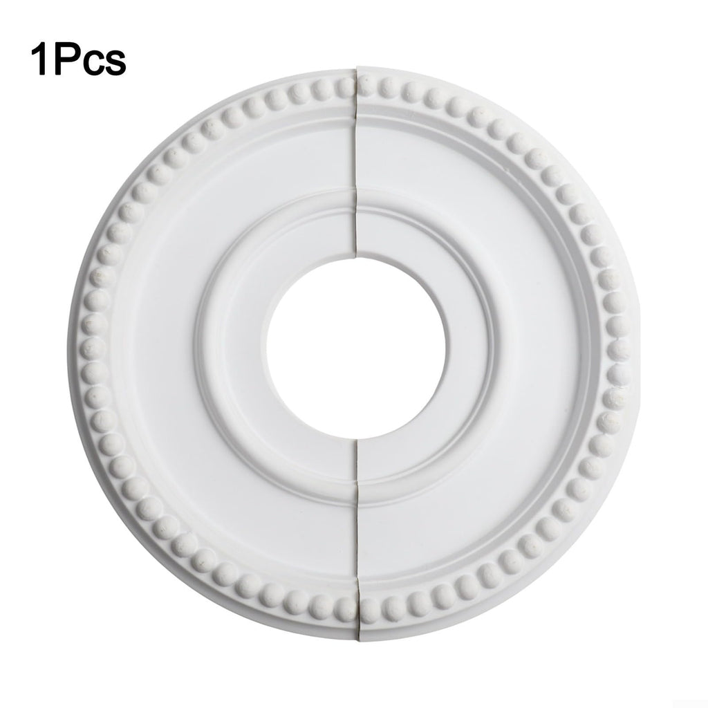Round Split PU Ceiling Medallion 315mm Outer 100mm Inner Diameter Decorative Plate for Ceiling Fan or Light Fixture