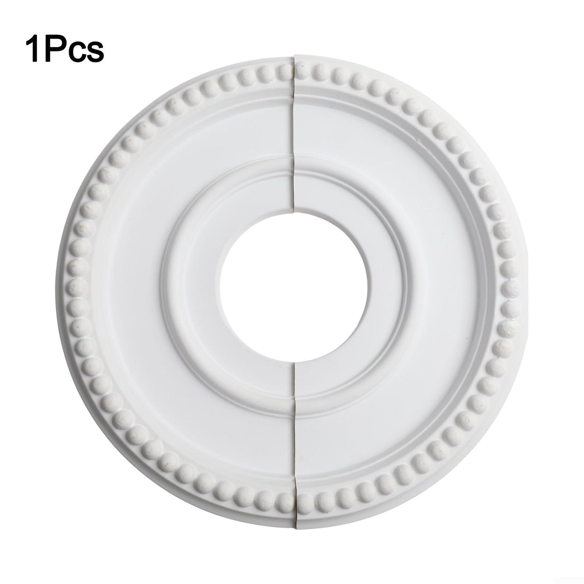 Round Split PU Ceiling Medallion 315mm Outer 100mm Inner Diameter Decorative Plate for Ceiling Fan or Light Fixture