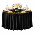 Lush Panne Velvet Round Tablecloth - 120 Inch Elegant Velvet Table Cover for Weddings, Banquets, Holiday Dinners &