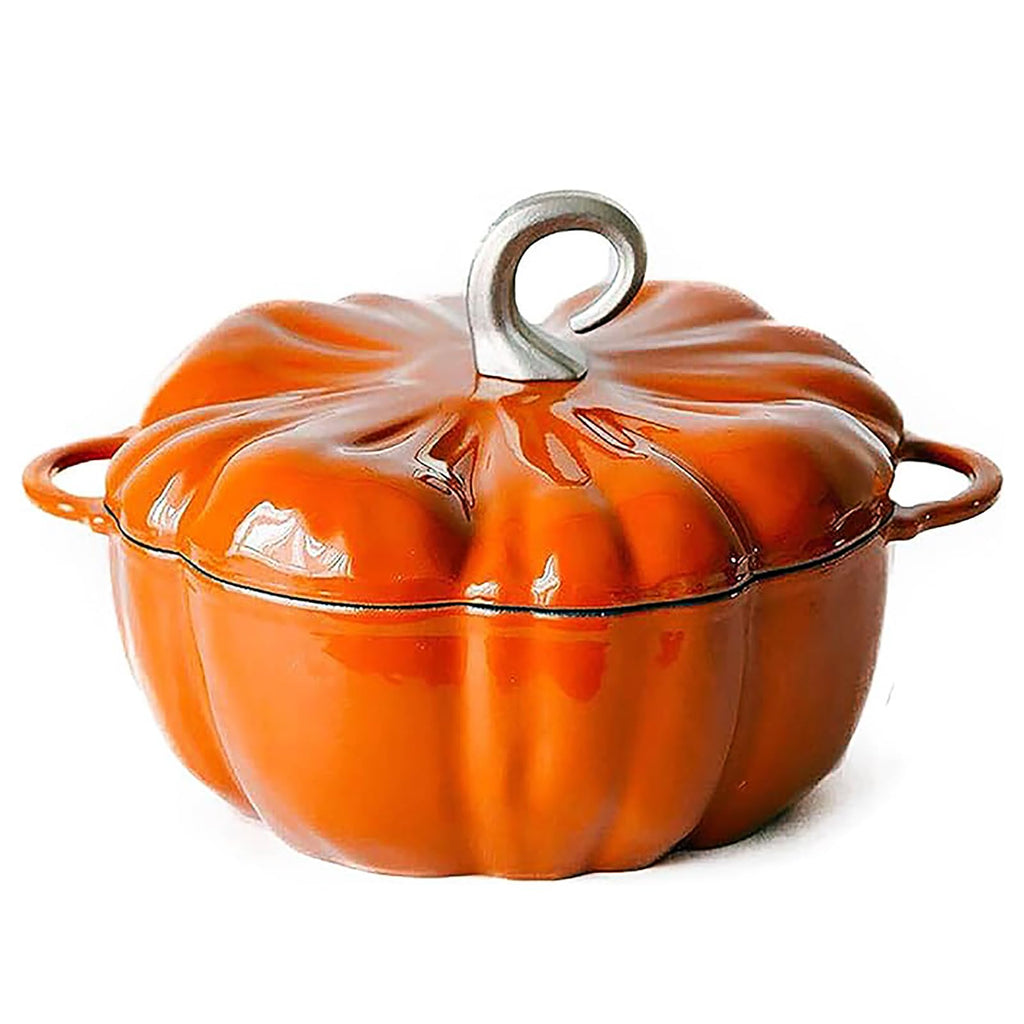 Pumpkin Cocotte,Pumpkin Dutch Oven Pot with Lid,Enamel Cast Iron Cooking Pot,Non Stick Pumpkin Pot,Stew Pot Soup