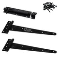 12 Inch Heavy Duty Gate Hinges Slide Bolt Latch Kit 2PCS Barn Door Hardware