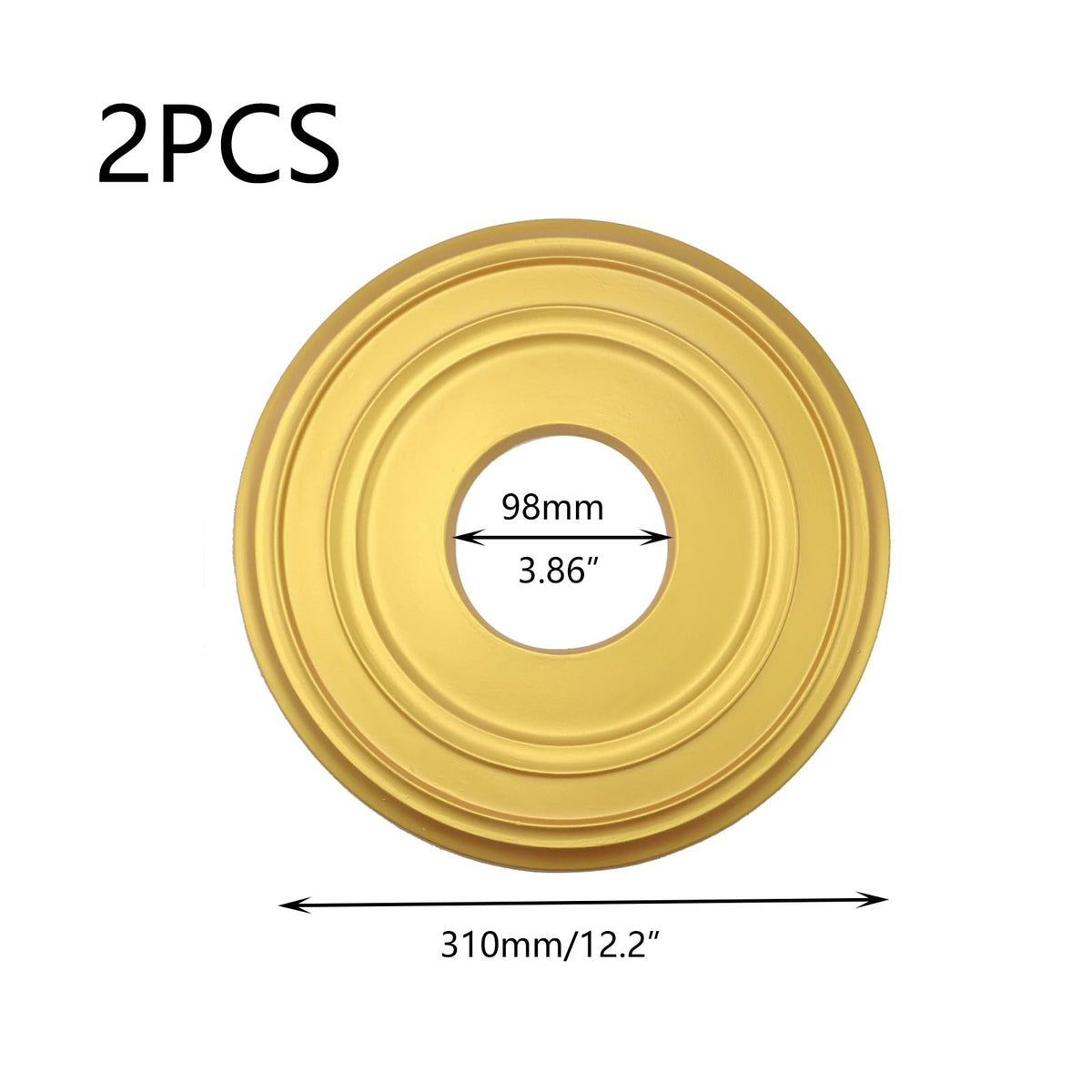 2 PCS Ceiling Medallion, Large Ceiling Medallion, 12.2"OD x 3.86"ID