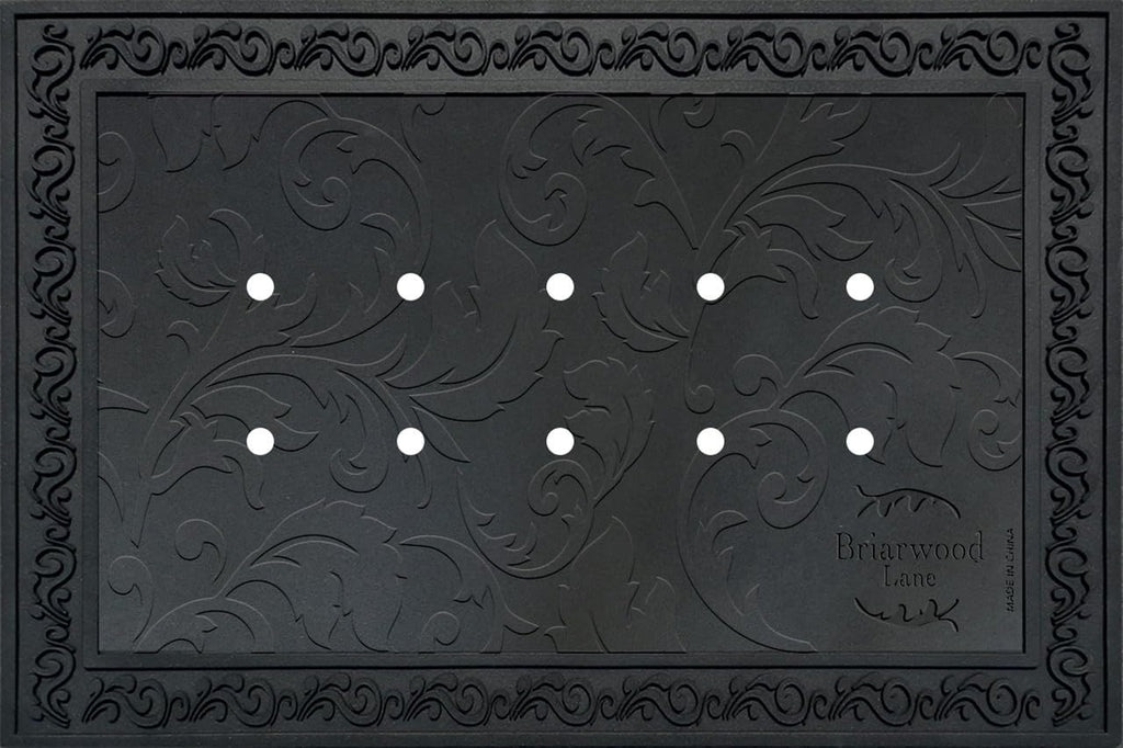 Outdoor Rubber Doormat Tray Floral Design