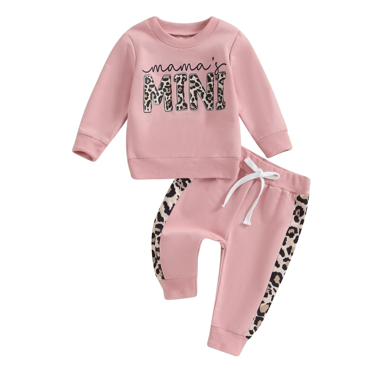Baby Girl Clothes Mama's Mini Sweatshirt Pants Set Pink