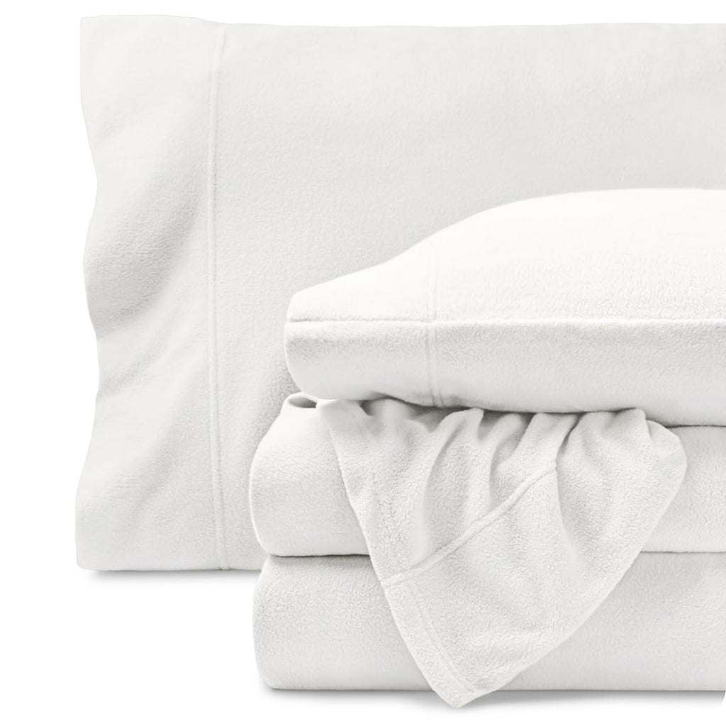 Super Soft Fleece Sheet Set (Antique White)