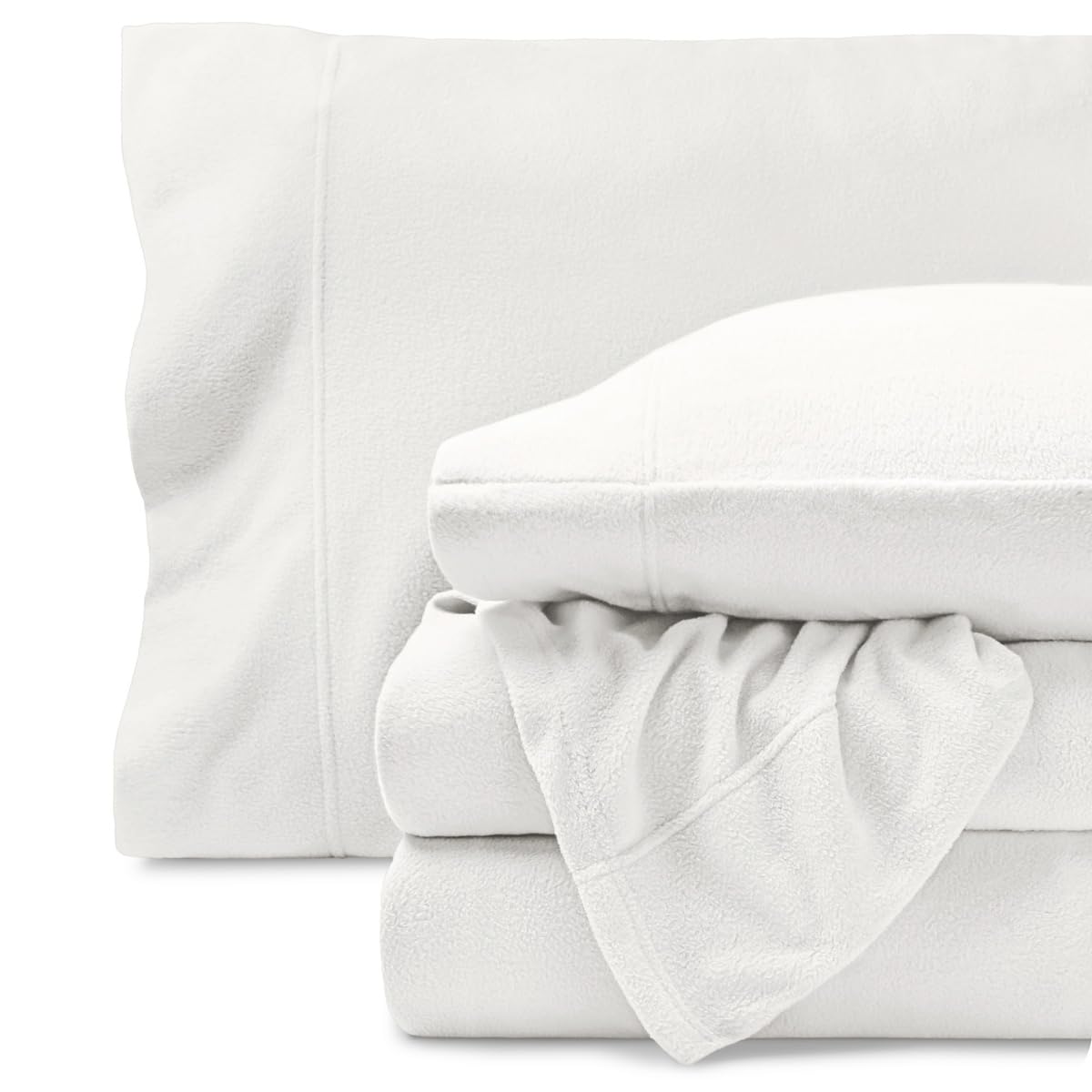 Super Soft Fleece Sheet Set (Antique White)