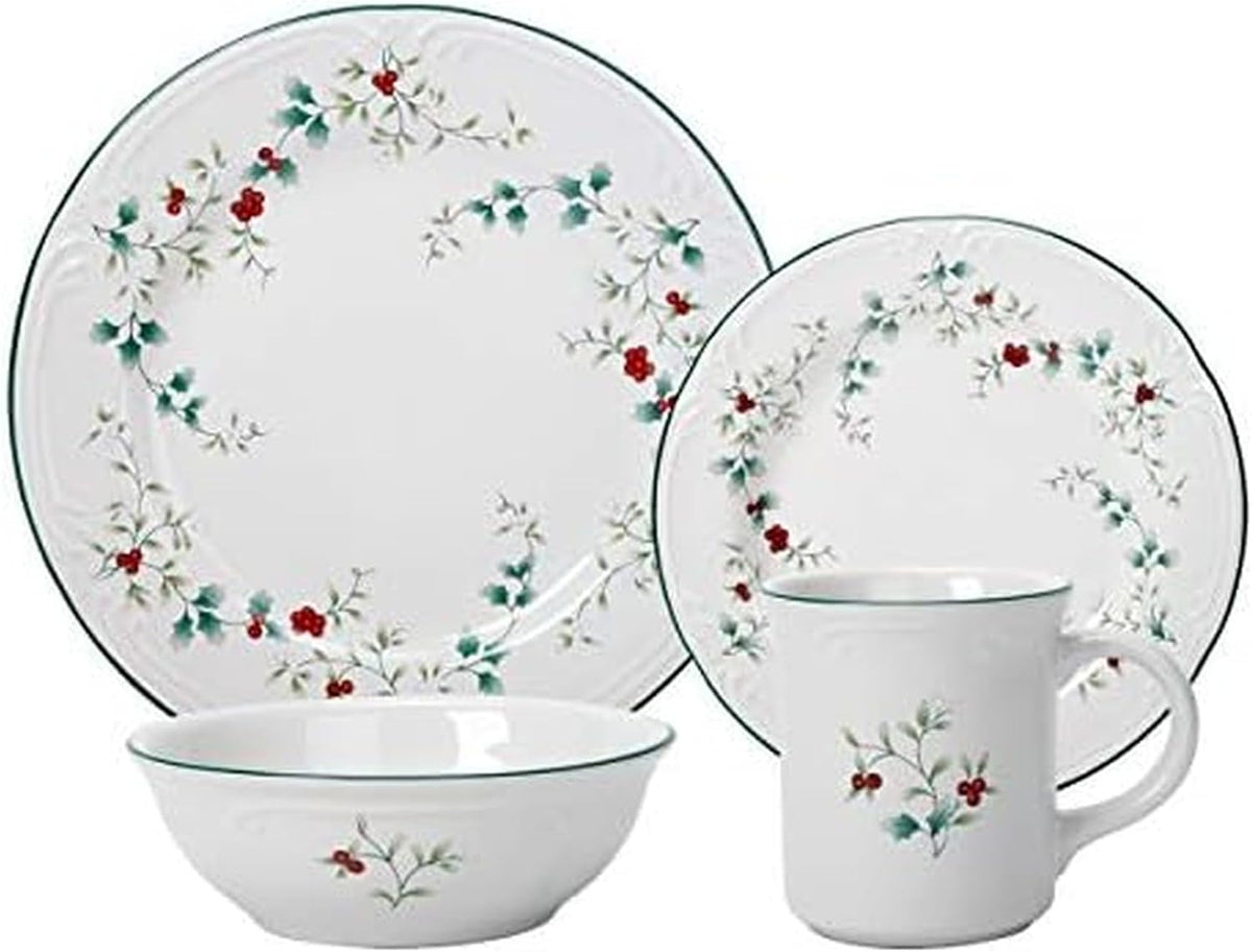 Winterberry Piece Dinnerware Set, Service for 4
