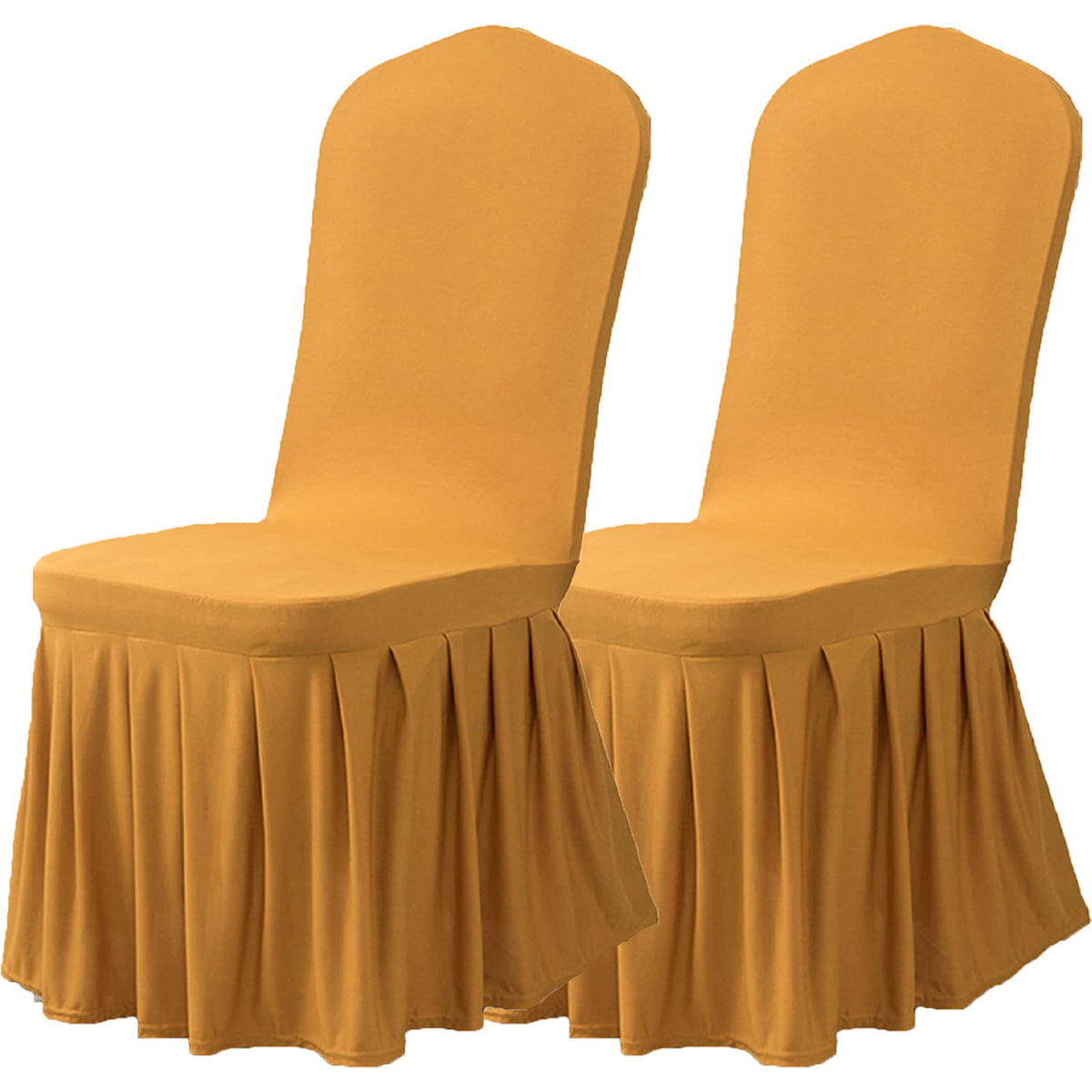 Dining Room Chair Covers Set of 2, Stretch Parsons Slipcovers with Skirt Super Fit Spandex Chair Seat Protector Cover