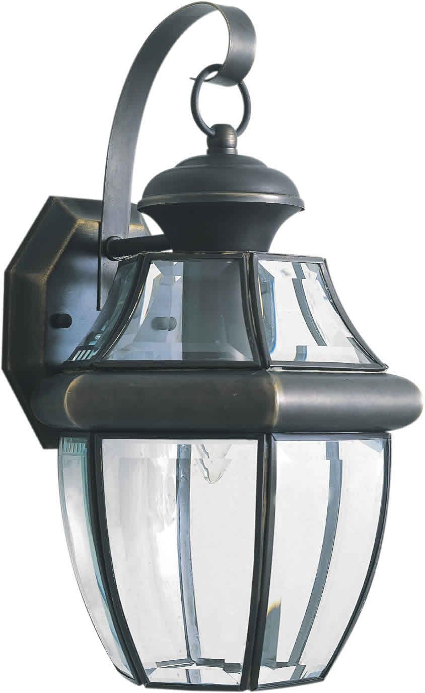 Traditional Outdoor Wall Lantern with Clear Beveled Glass - Royal Bronze