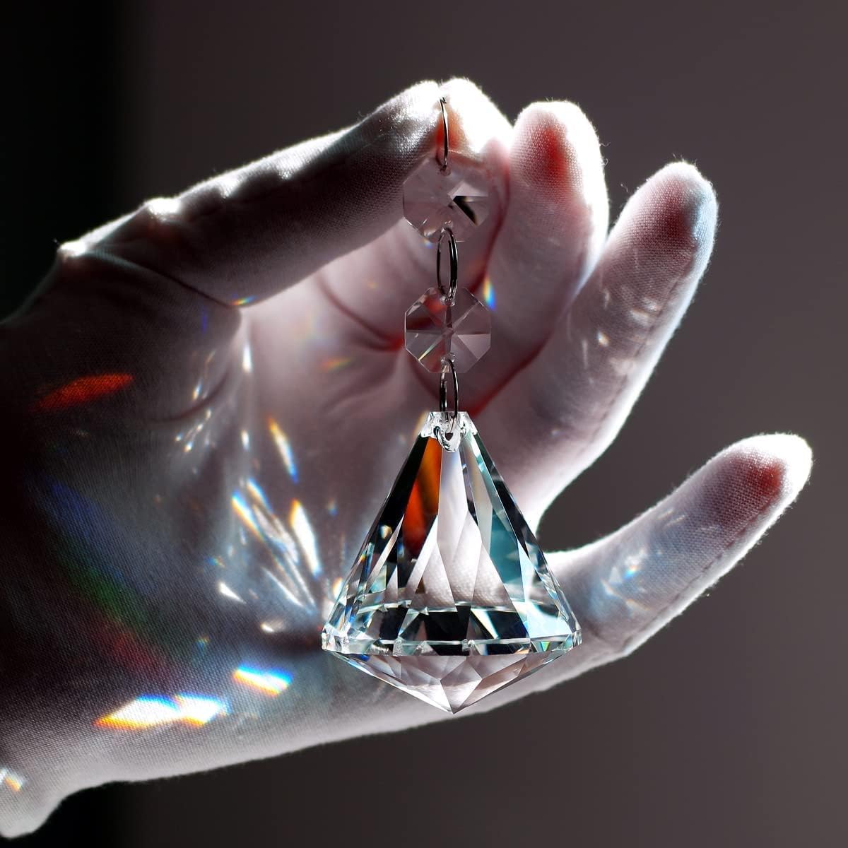 10pcs Crystal Ball Prisms Chandelier Parts 40mm Pendant Clear - Hanging Glass Crystals Suncatcher for Window
