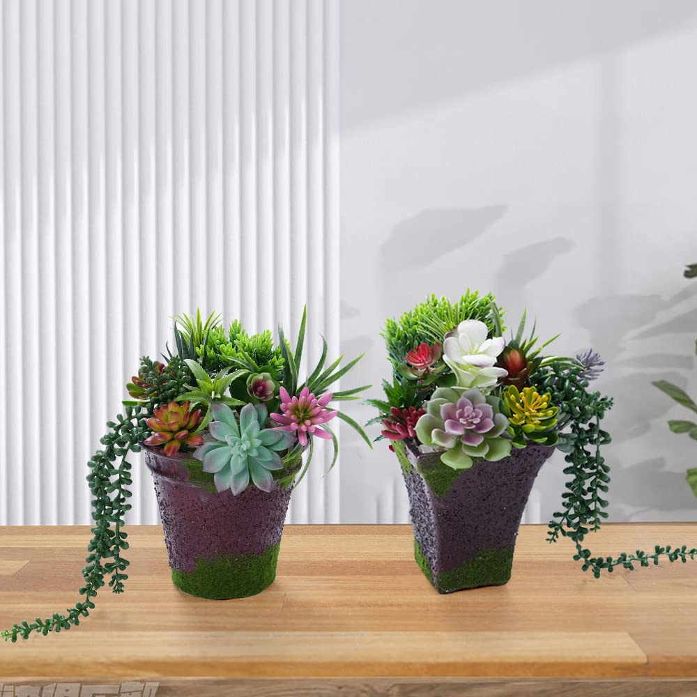 24 Pack Artificial Succulents Unpotted Succulents Plants Artificial Fake Succulents Hanging String of Pearls Small