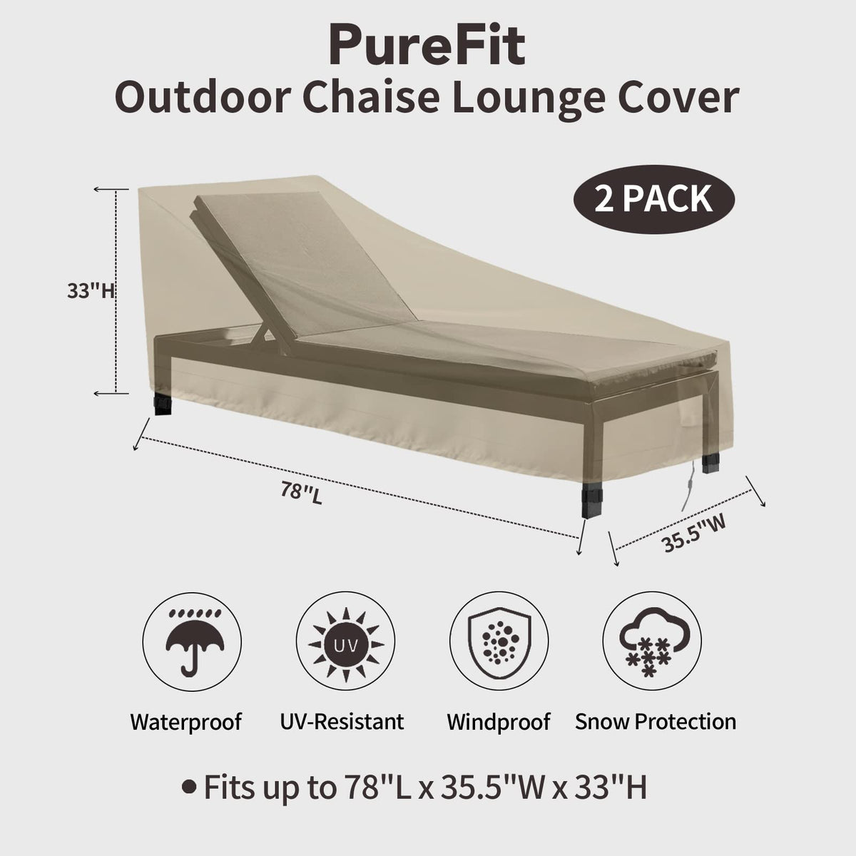 Patio Chaise Lounge Cover Outdoor Lounge Chair Covers Waterproof
