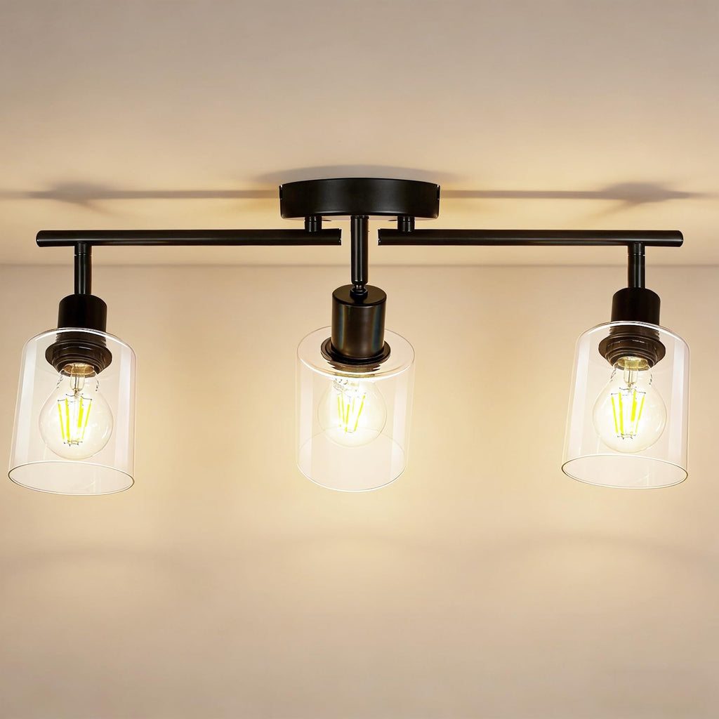 Track Lighting Fixture Black, Ceiling Wall Mount Spotlights