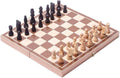 15" Classic Vintage Standard Folding Wooden Chess Set, Foldable Games Board Crafted Carved