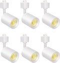 10W Dimmable LED Track Lighting Heads H Type, White, Pack of 6