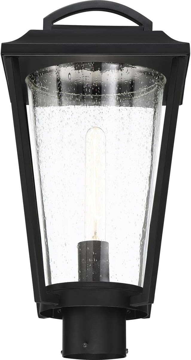Lakeview Lighting Fixture, 1Lt Post Lantern, Aged Bronze Finish with Clear Seed Glass