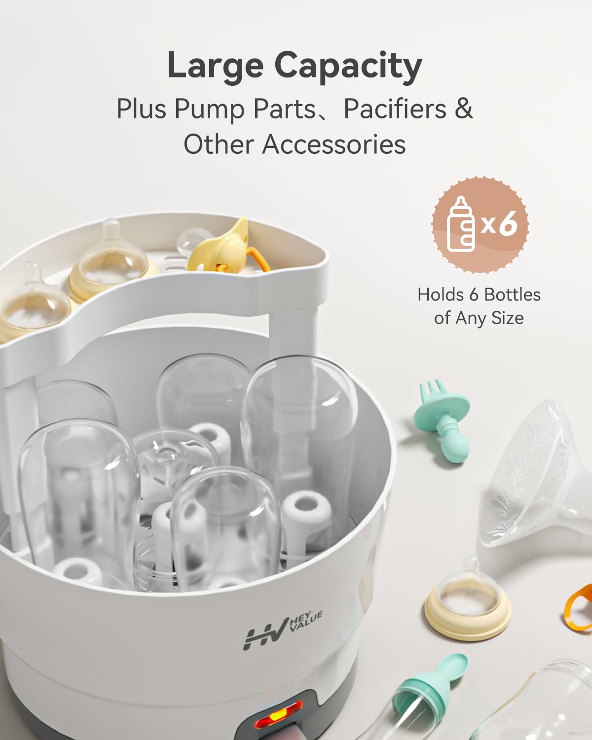 Smart-Steam Bottle Sterilizer for Baby Bottles & Breast Pump Parts
