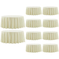 10 Pack Ivory Round Tablecloths 120 Inch for Dining Tables