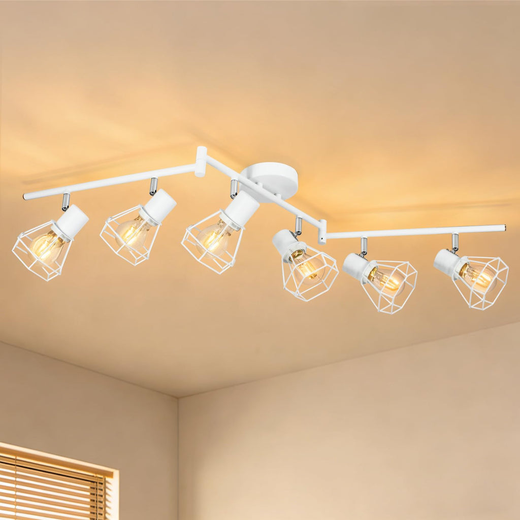 Ceiling Track Lighting Fxiture White, Modern Spotlight, E26