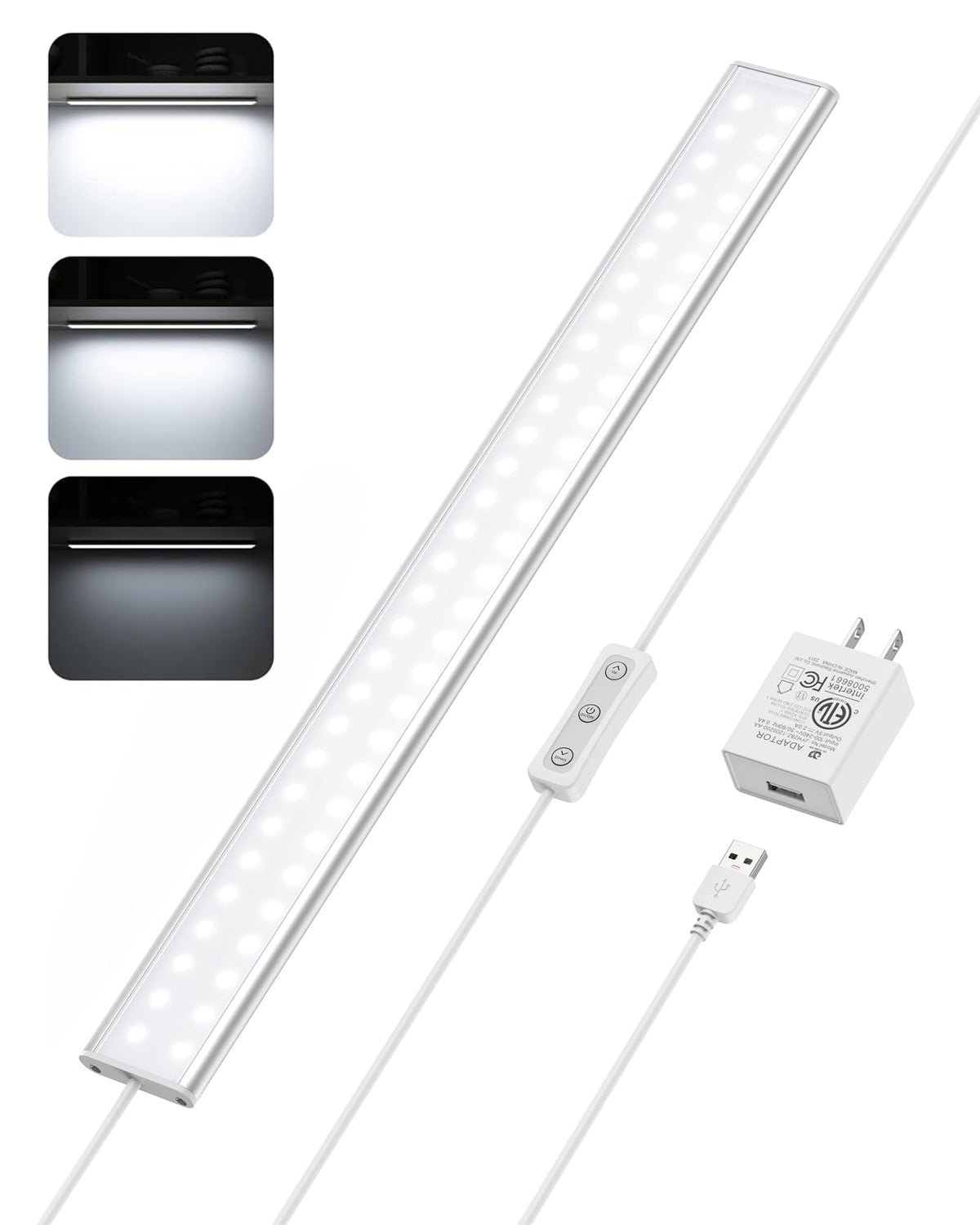Under Cabinet LED Light Strip 16" Dimmable Kitchen Lamp