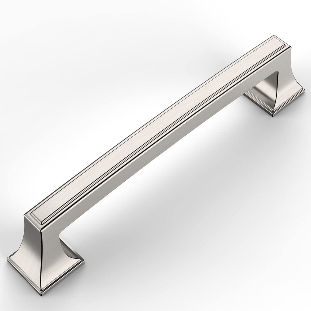 Brushed Nickel 20 Pack Cabinet Hardware, 5 Inch Center Pulls
