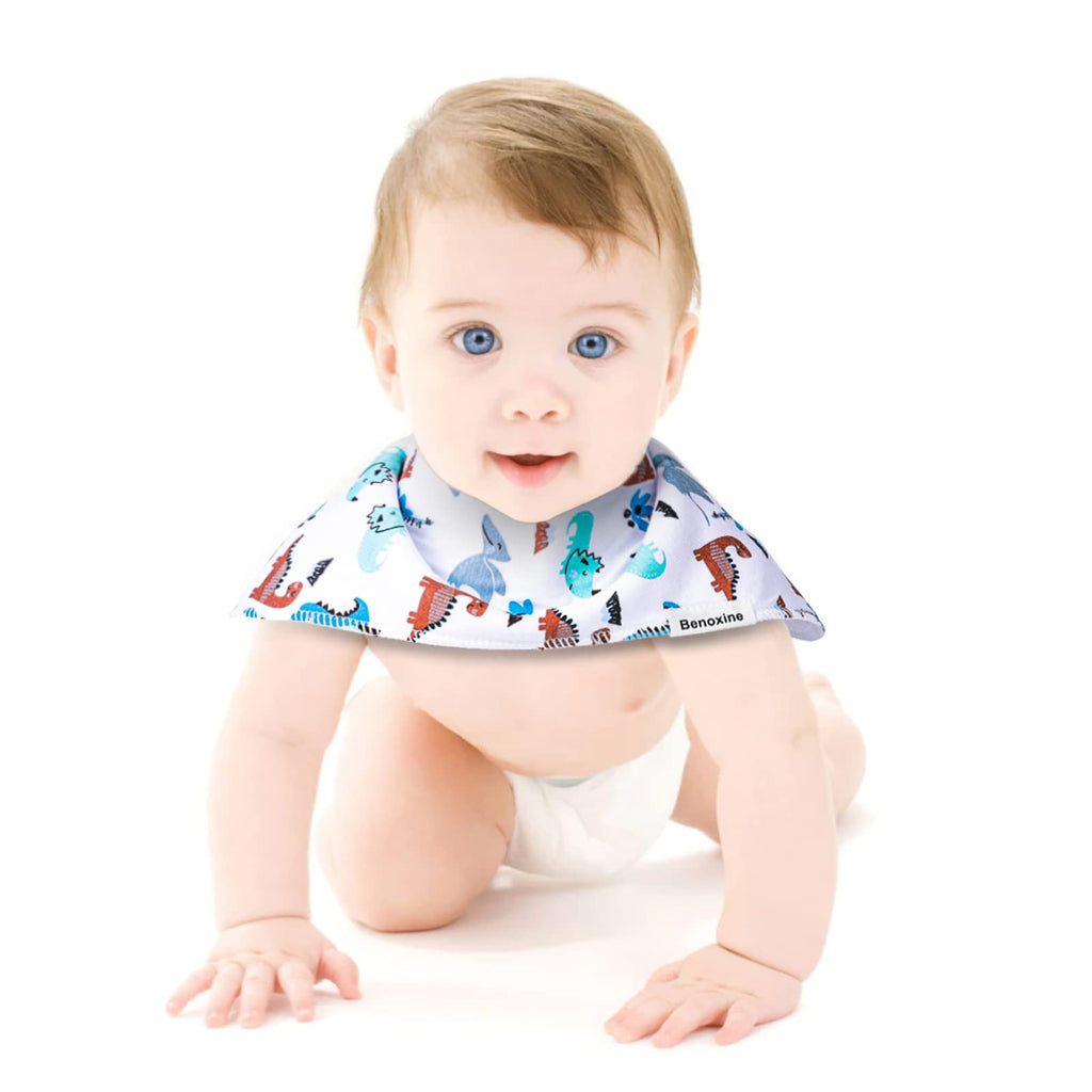 Baby Burp Cloths & Baby Bibs 2-in-1 Design Large Size 3 Layers Thicken Cotton Super Absorbent and Soft Baby Spit Up