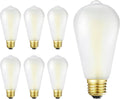 Dimmable E26 LED Bulb 40W Frosted Edison Light Bulb 3000K Soft White