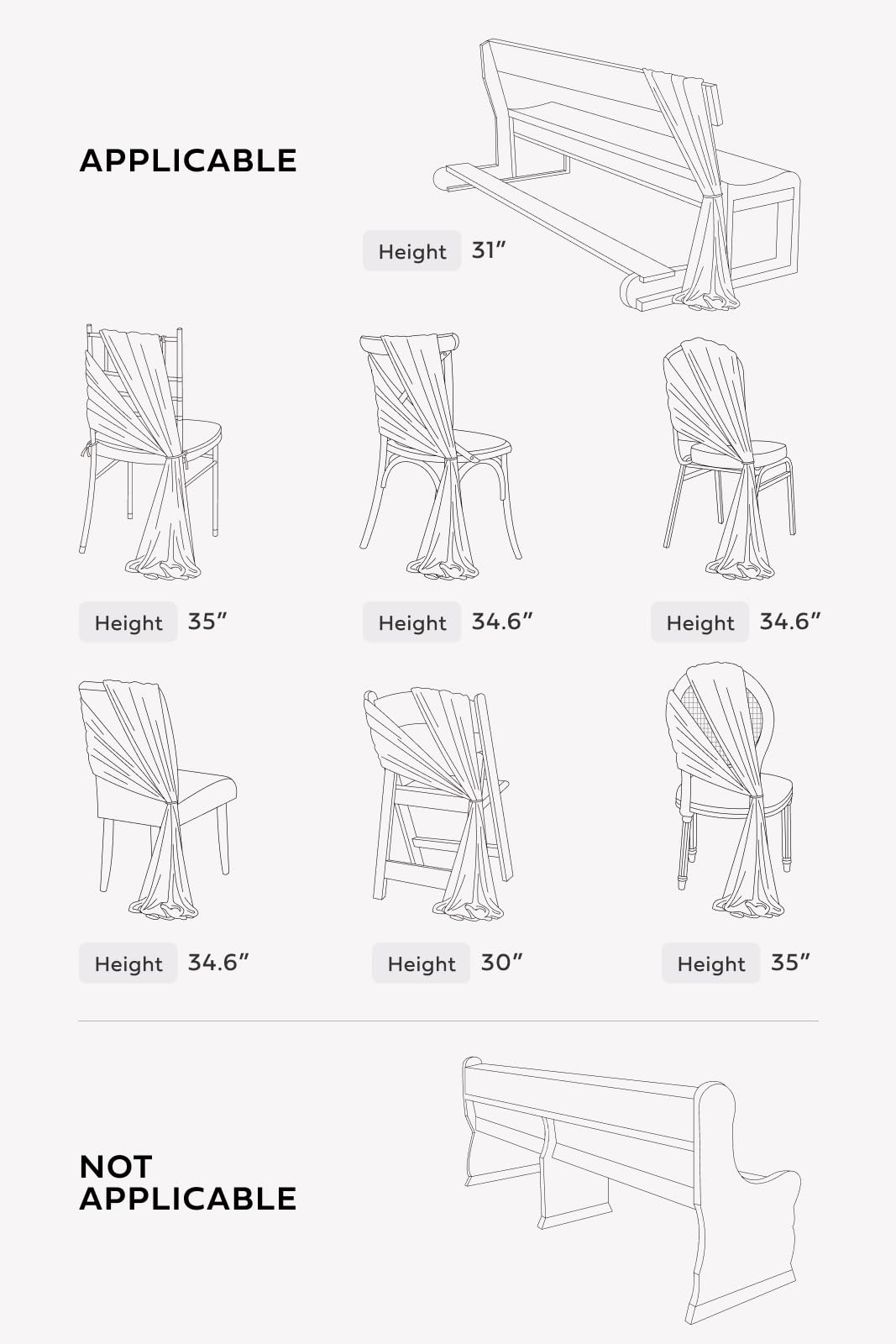 Chair Sashes Wedding Aisle Decorations Dusty Rose Mauve 16pcs