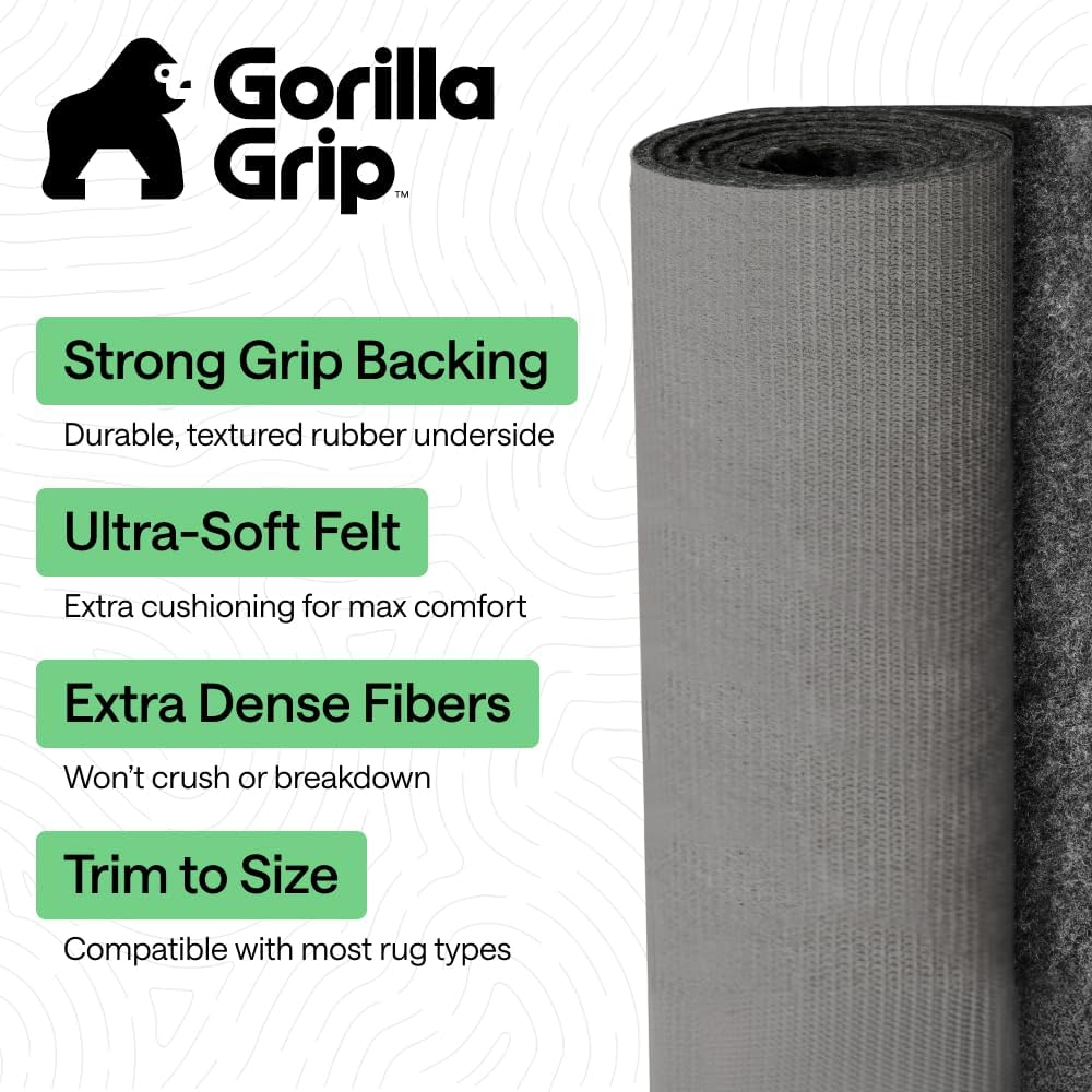 Felt Rug Pad for Hardwood Floors with Rubber Backing, 5x7 FT - Set of 35