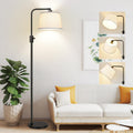 Upgraded】 Dimmable Floor Lamp, 1000 Lumens LED Bulb Included, Arc Floor Lamps Modern Standing Lamp with Linen Shade