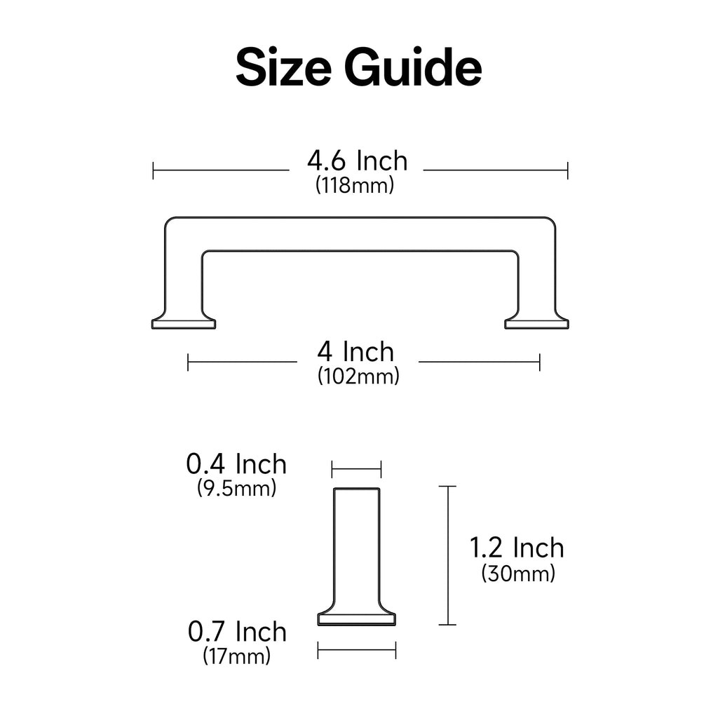 4" Oil Rubbed Bronze Cabinet Pulls and Handles 10 Pack, AL3046ORB