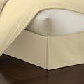 Poplin Tailored Bed Skirt Dust Ruffle, Cotton Blend Design, 14" Drop Length, Butter (FRE20114BUTT03)