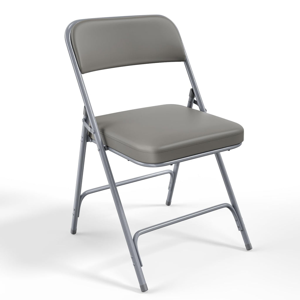 Padded Folding Chairs with Comfortable Thick Padding and Steel Metal Frame, Portable, Storable Indoor/Outdoor Seating