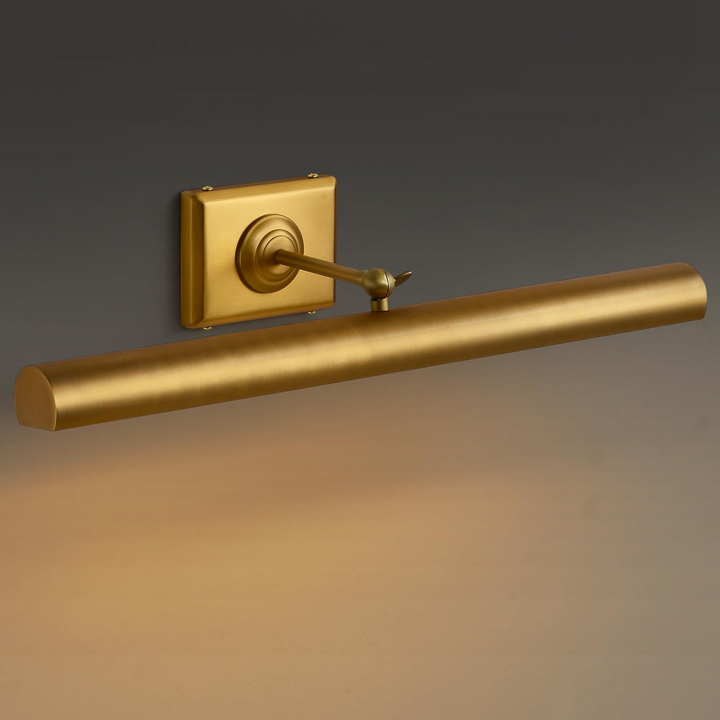 Hardwired Picture Light 19", Dimmable Brass Wall Sconce for Art Display