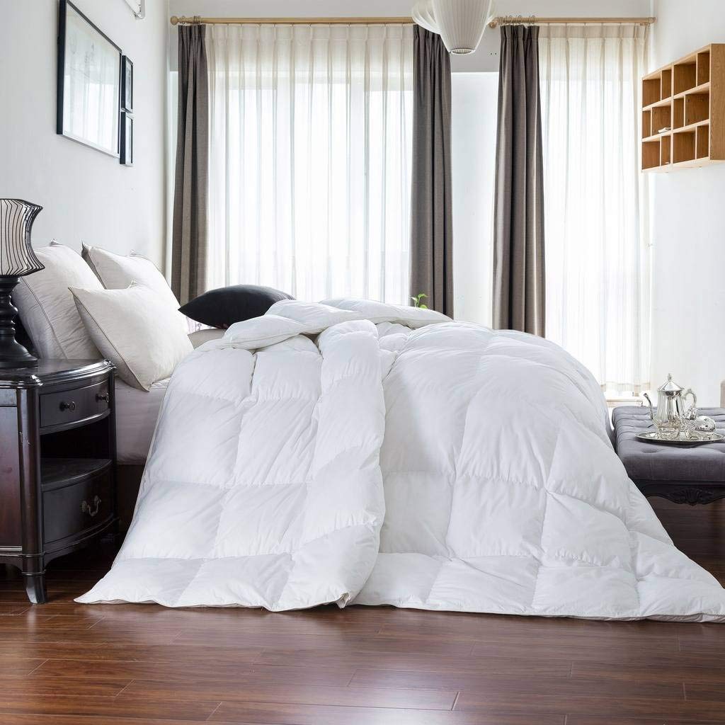 600 Thread Count King/Cal King Size Goose Down Alternative Comforter 100% Egyptian Cotton 600 TC - 50Oz - Solid