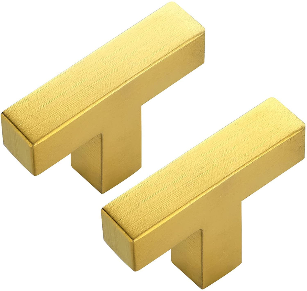 45 Pack Gold Square Bar Cabinet Knobs 2 Inch Kitchen Handles