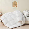 Organic Feather Down Comforter, Luxury Extra-Fluffy Duvet Insert