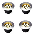 6 Inch Landscape Lights, 120V Hardwired In-Ground Uplights, 4 Pack